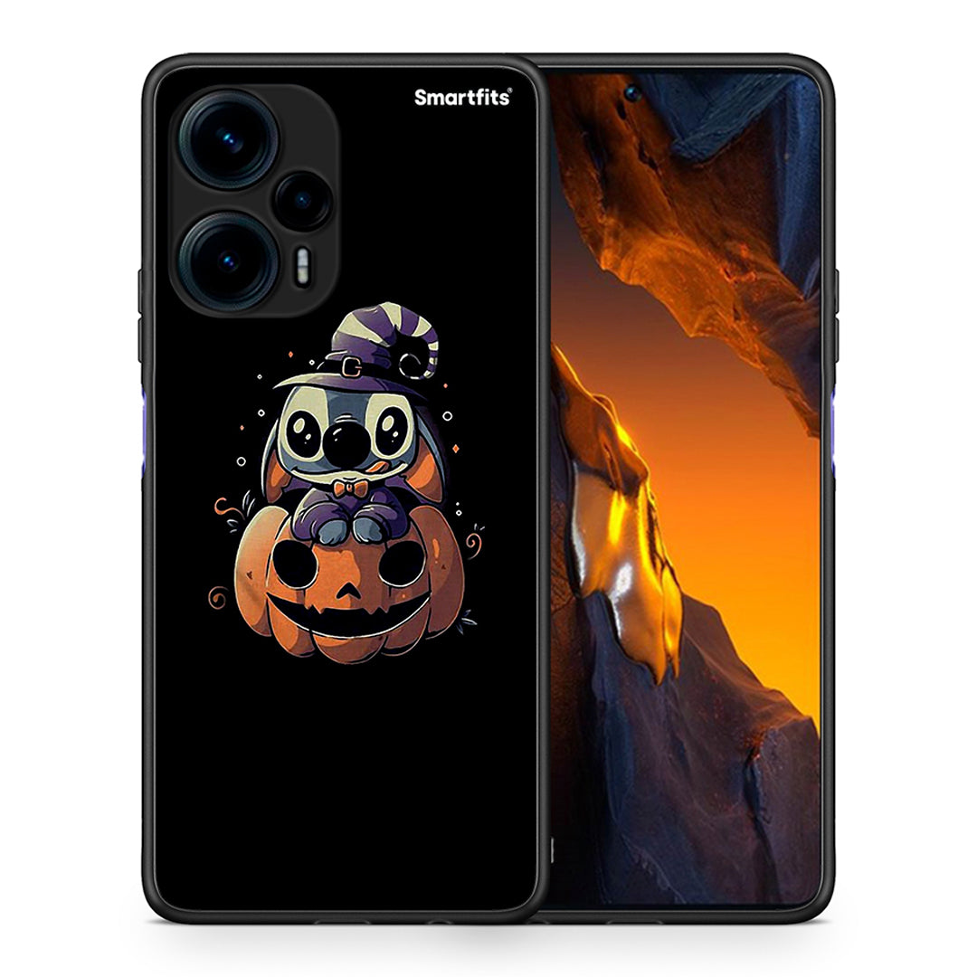 Θήκη Xiaomi Poco F5 5G Halloween Stitch από τη Smartfits με σχέδιο στο πίσω μέρος και μαύρο περίβλημα | Xiaomi Poco F5 5G Halloween Stitch Case with Colorful Back and Black Bezels