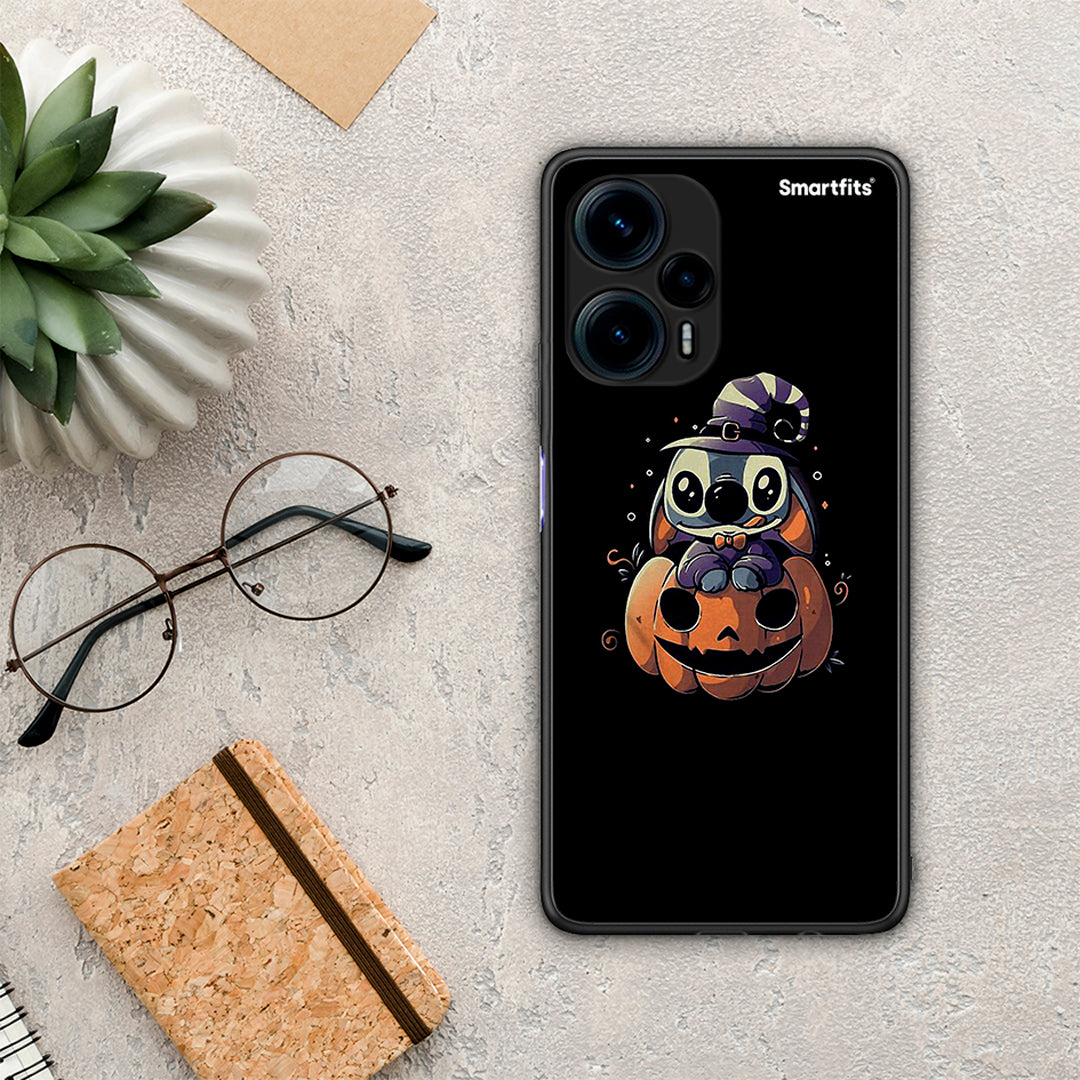 Θήκη Xiaomi Poco F5 5G Halloween Stitch από τη Smartfits με σχέδιο στο πίσω μέρος και μαύρο περίβλημα | Xiaomi Poco F5 5G Halloween Stitch Case with Colorful Back and Black Bezels