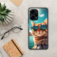 Thumbnail for Θήκη Xiaomi Poco F5 5G Summer Cat από τη Smartfits με σχέδιο στο πίσω μέρος και μαύρο περίβλημα | Xiaomi Poco F5 5G Summer Cat Case with Colorful Back and Black Bezels