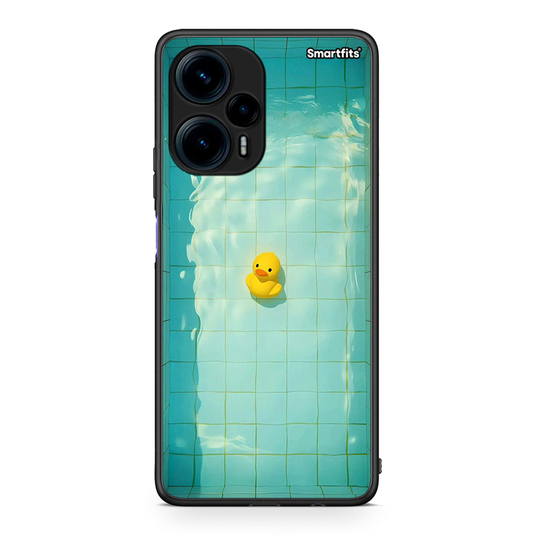 Θήκη Xiaomi Poco F5 5G Yellow Duck από τη Smartfits με σχέδιο στο πίσω μέρος και μαύρο περίβλημα | Xiaomi Poco F5 5G Yellow Duck Case with Colorful Back and Black Bezels