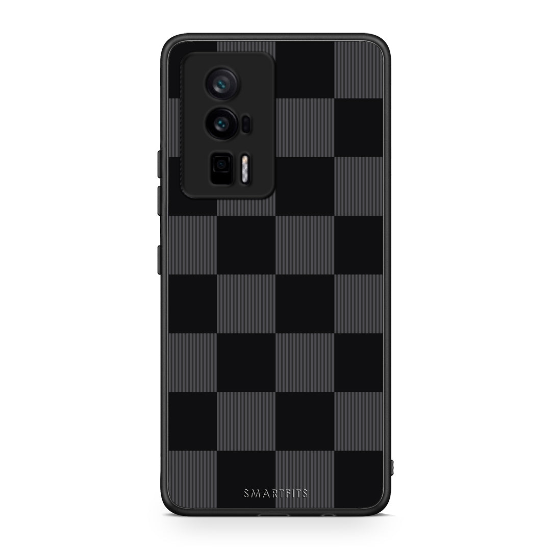 Θήκη Xiaomi Poco F5 Pro / Redmi K60 Pro Black and Charcoal Striped Checks από τη Smartfits με σχέδιο στο πίσω μέρος και μαύρο περίβλημα | Xiaomi Poco F5 Pro / Redmi K60 Pro Black and Charcoal Striped Checks case with colorful back and black bezels