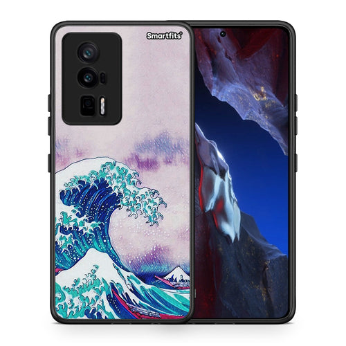 Θήκη Xiaomi Poco F5 Pro / Redmi K60 Pro Blue Waves από τη Smartfits με σχέδιο στο πίσω μέρος και μαύρο περίβλημα | Xiaomi Poco F5 Pro / Redmi K60 Pro Blue Waves Case with Colorful Back and Black Bezels