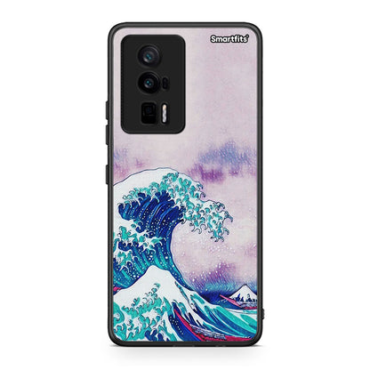 Θήκη Xiaomi Poco F5 Pro / Redmi K60 Pro Blue Waves από τη Smartfits με σχέδιο στο πίσω μέρος και μαύρο περίβλημα | Xiaomi Poco F5 Pro / Redmi K60 Pro Blue Waves Case with Colorful Back and Black Bezels