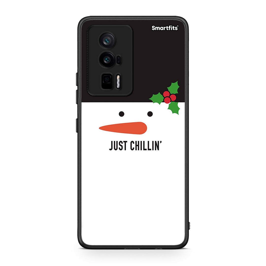 Θήκη Xiaomi Poco F5 Pro / Redmi K60 Pro Christmas Chillin από τη Smartfits με σχέδιο στο πίσω μέρος και μαύρο περίβλημα | Xiaomi Poco F5 Pro / Redmi K60 Pro Christmas Chillin Case with Colorful Back and Black Bezels