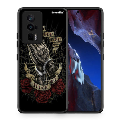 Θήκη Xiaomi Poco F5 Pro / Redmi K60 Pro Judge By God από τη Smartfits με σχέδιο στο πίσω μέρος και μαύρο περίβλημα | Xiaomi Poco F5 Pro / Redmi K60 Pro Judge By God Case with Colorful Back and Black Bezels
