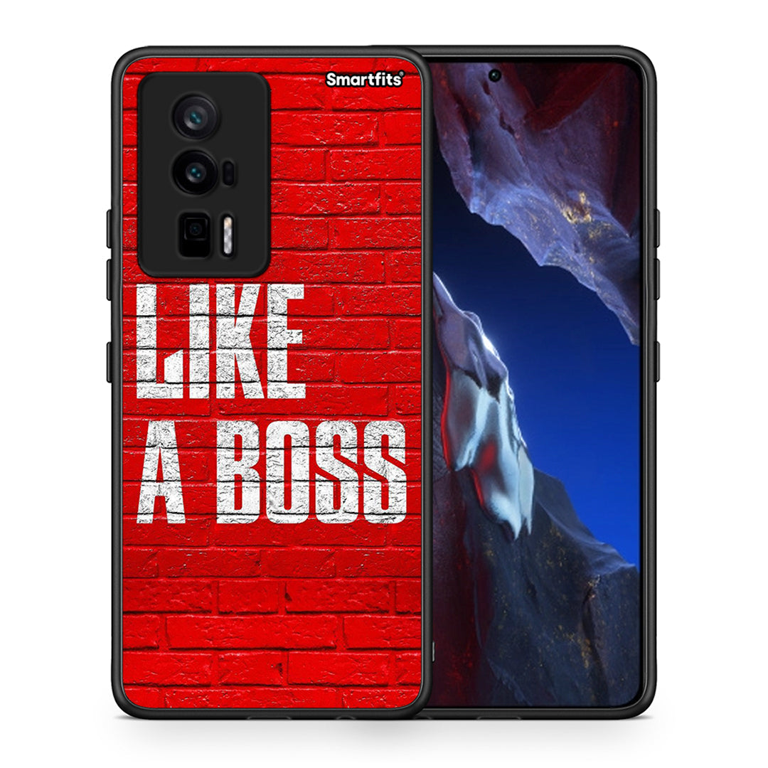 Θήκη Xiaomi Poco F5 Pro / Redmi K60 Pro Like A Boss από τη Smartfits με σχέδιο στο πίσω μέρος και μαύρο περίβλημα | Xiaomi Poco F5 Pro / Redmi K60 Pro Like A Boss Case with Colorful Back and Black Bezels