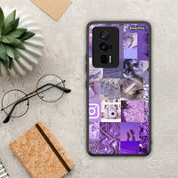 Thumbnail for Θήκη Xiaomi Poco F5 Pro / Redmi K60 Pro Purple Aesthetic Collage από τη Smartfits με σχέδιο στο πίσω μέρος και μαύρο περίβλημα | Xiaomi Poco F5 Pro / Redmi K60 Pro Purple Aesthetic Collage Case with Colorful Back and Black Bezels