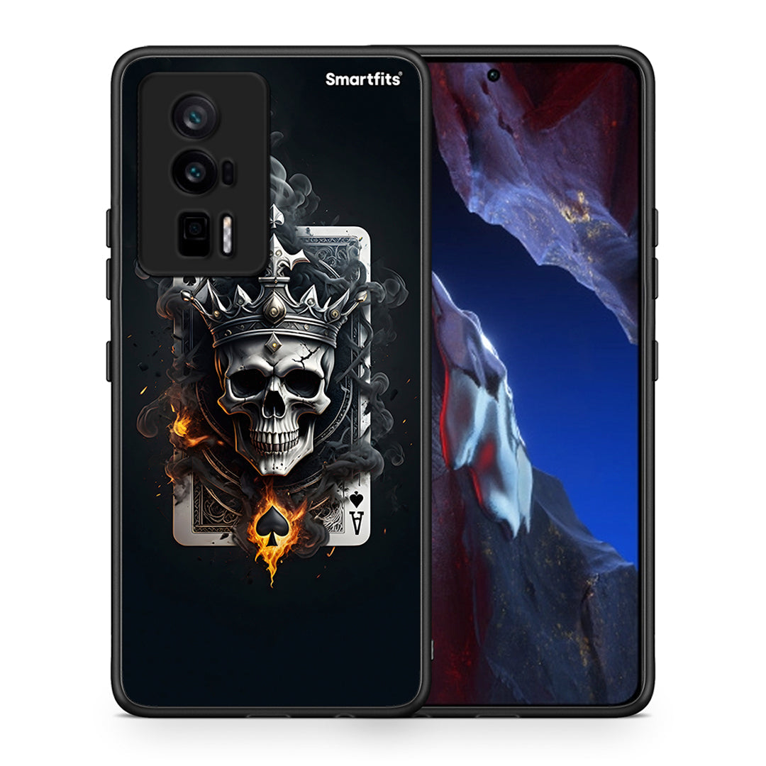 Θήκη Xiaomi Poco F5 Pro / Redmi K60 Pro Skull King Ace από τη Smartfits με σχέδιο στο πίσω μέρος και μαύρο περίβλημα | Xiaomi Poco F5 Pro / Redmi K60 Pro Skull King Ace Case with Colorful Back and Black Bezels