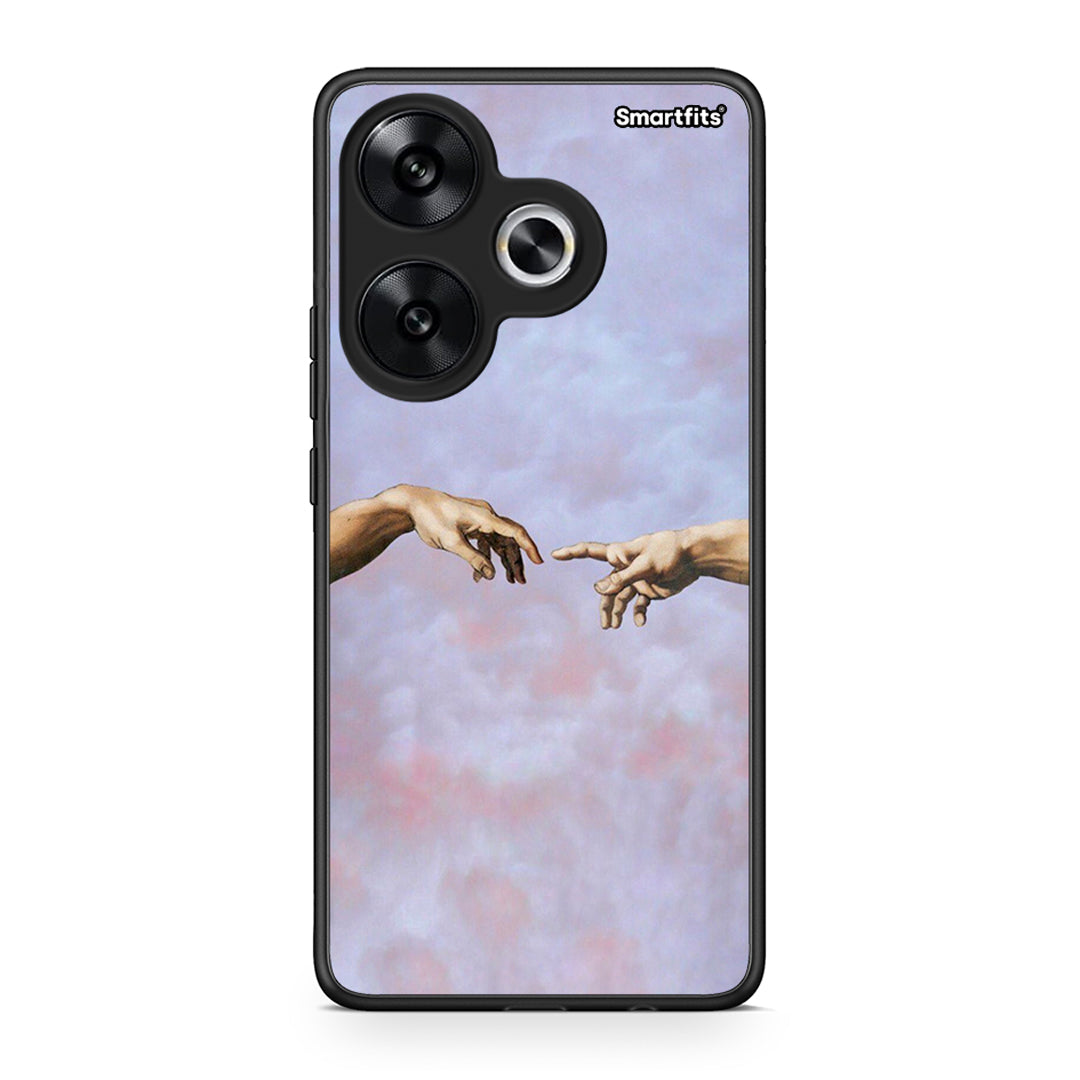 Xiaomi Poco F6 Adam Hand θήκη από τη Smartfits με σχέδιο στο πίσω μέρος και μαύρο περίβλημα | Smartphone case with colorful back and black bezels by Smartfits