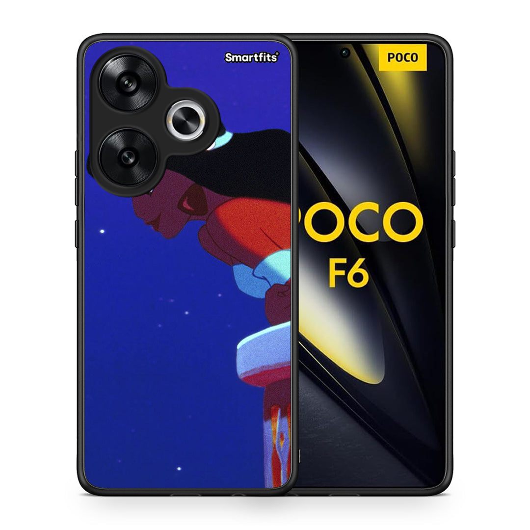 Θήκη Xiaomi Poco F6 Alladin And Jasmine Love 2 από τη Smartfits με σχέδιο στο πίσω μέρος και μαύρο περίβλημα | Xiaomi Poco F6 Alladin And Jasmine Love 2 case with colorful back and black bezels