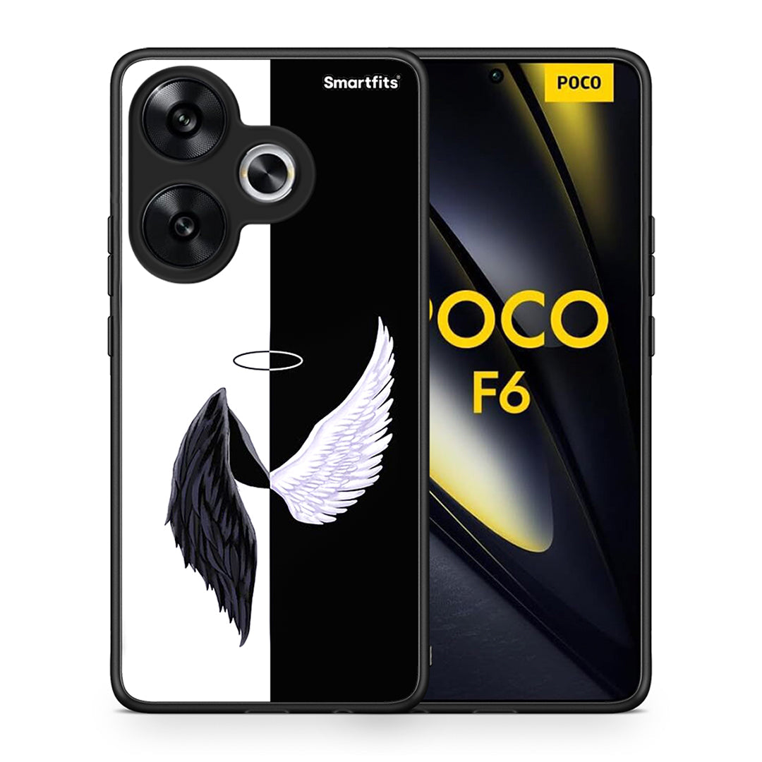 Θήκη Xiaomi Poco F6 Angels Demons από τη Smartfits με σχέδιο στο πίσω μέρος και μαύρο περίβλημα | Xiaomi Poco F6 Angels Demons case with colorful back and black bezels