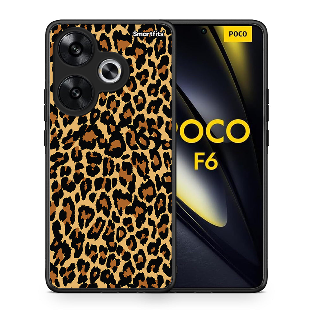 Θήκη Xiaomi Poco F6 Leopard Animal από τη Smartfits με σχέδιο στο πίσω μέρος και μαύρο περίβλημα | Xiaomi Poco F6 Leopard Animal case with colorful back and black bezels