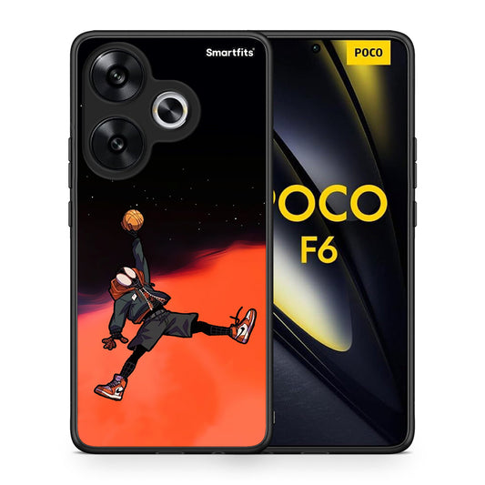 Θήκη Xiaomi Poco F6 Basketball Hero από τη Smartfits με σχέδιο στο πίσω μέρος και μαύρο περίβλημα | Xiaomi Poco F6 Basketball Hero case with colorful back and black bezels