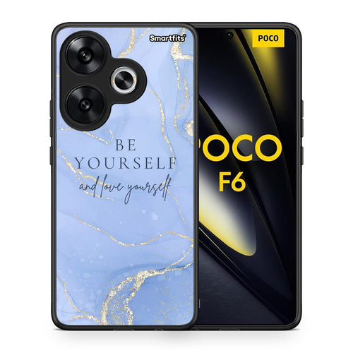 Θήκη Xiaomi Poco F6 Be Yourself από τη Smartfits με σχέδιο στο πίσω μέρος και μαύρο περίβλημα | Xiaomi Poco F6 Be Yourself case with colorful back and black bezels