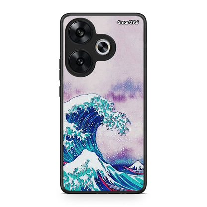 Xiaomi Poco F6 Blue Waves θήκη από τη Smartfits με σχέδιο στο πίσω μέρος και μαύρο περίβλημα | Smartphone case with colorful back and black bezels by Smartfits