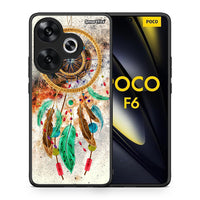 Thumbnail for Θήκη Xiaomi Poco F6 DreamCatcher Boho από τη Smartfits με σχέδιο στο πίσω μέρος και μαύρο περίβλημα | Xiaomi Poco F6 DreamCatcher Boho case with colorful back and black bezels