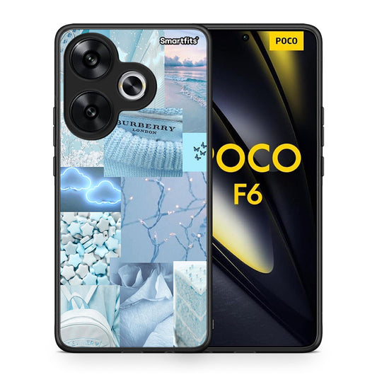Θήκη Xiaomi Poco F6 Ciel Aesthetic Collage από τη Smartfits με σχέδιο στο πίσω μέρος και μαύρο περίβλημα | Xiaomi Poco F6 Ciel Aesthetic Collage case with colorful back and black bezels