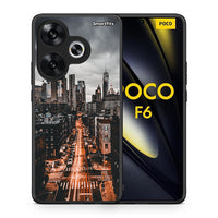 Thumbnail for Θήκη Xiaomi Poco F6 City Lights από τη Smartfits με σχέδιο στο πίσω μέρος και μαύρο περίβλημα | Xiaomi Poco F6 City Lights case with colorful back and black bezels