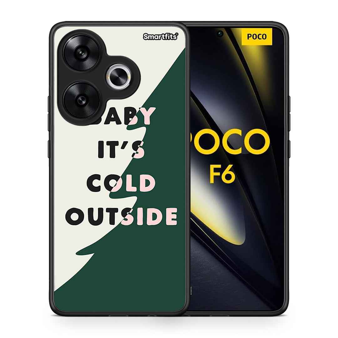 Θήκη Xiaomi Poco F6 Cold Outside από τη Smartfits με σχέδιο στο πίσω μέρος και μαύρο περίβλημα | Xiaomi Poco F6 Cold Outside case with colorful back and black bezels
