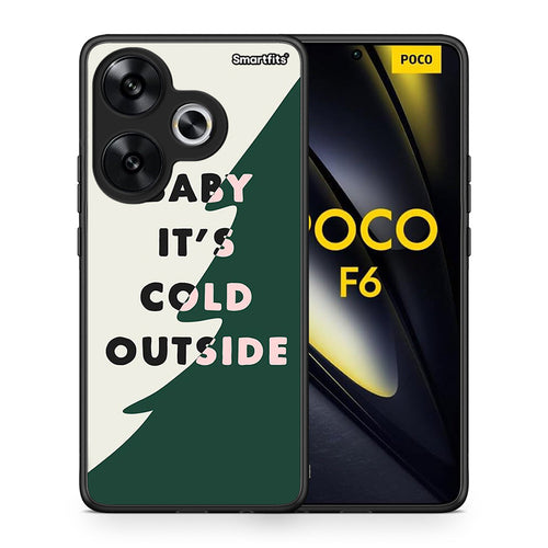 Θήκη Xiaomi Poco F6 Cold Outside από τη Smartfits με σχέδιο στο πίσω μέρος και μαύρο περίβλημα | Xiaomi Poco F6 Cold Outside case with colorful back and black bezels