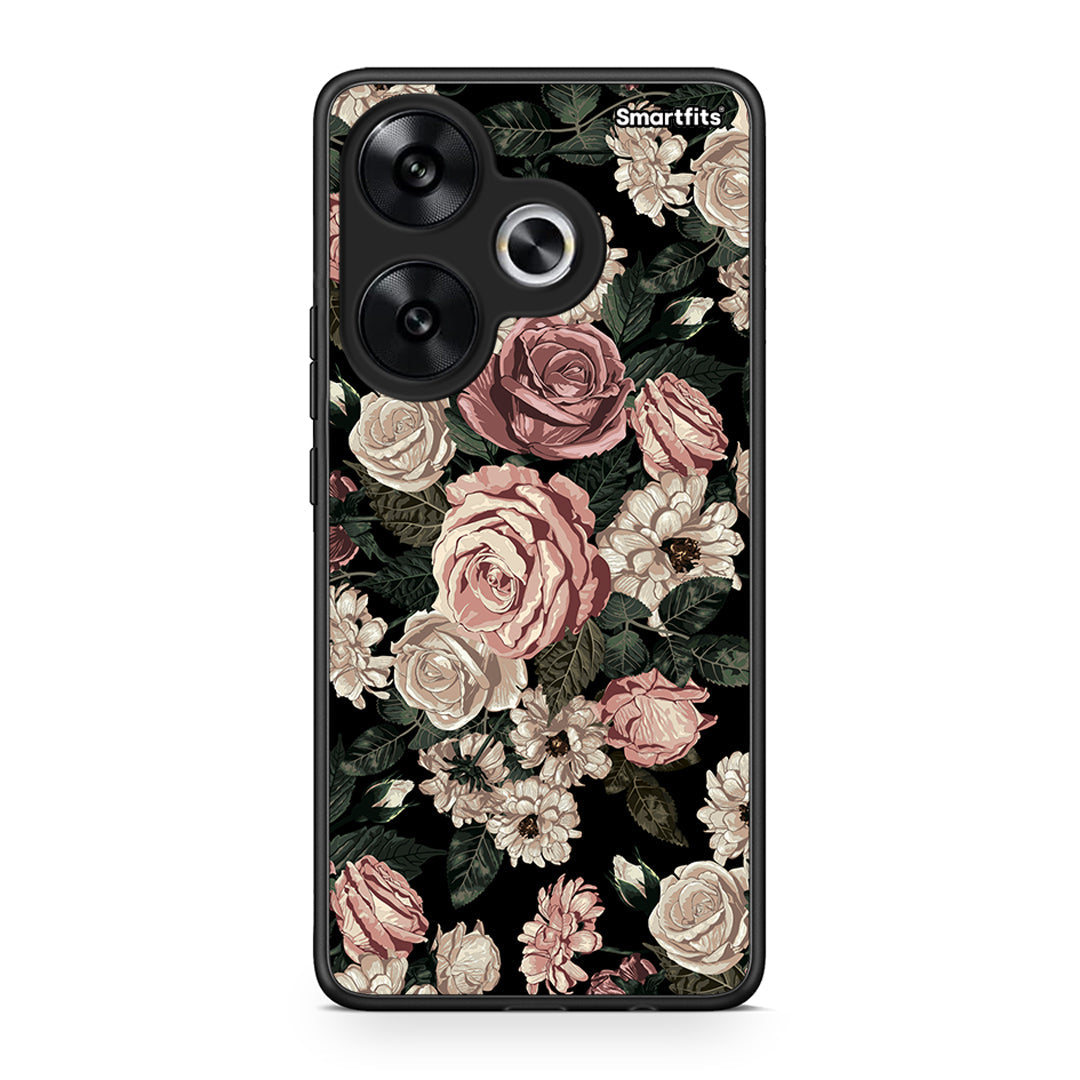 4 - Xiaomi Poco F6 Wild Roses Flower case, cover, bumper