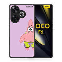 Thumbnail for Θήκη Xiaomi Poco F6 Friends Patrick από τη Smartfits με σχέδιο στο πίσω μέρος και μαύρο περίβλημα | Xiaomi Poco F6 Friends Patrick case with colorful back and black bezels