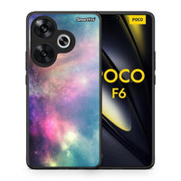 Thumbnail for Θήκη Xiaomi Poco F6 Rainbow Galaxy από τη Smartfits με σχέδιο στο πίσω μέρος και μαύρο περίβλημα | Xiaomi Poco F6 Rainbow Galaxy case with colorful back and black bezels