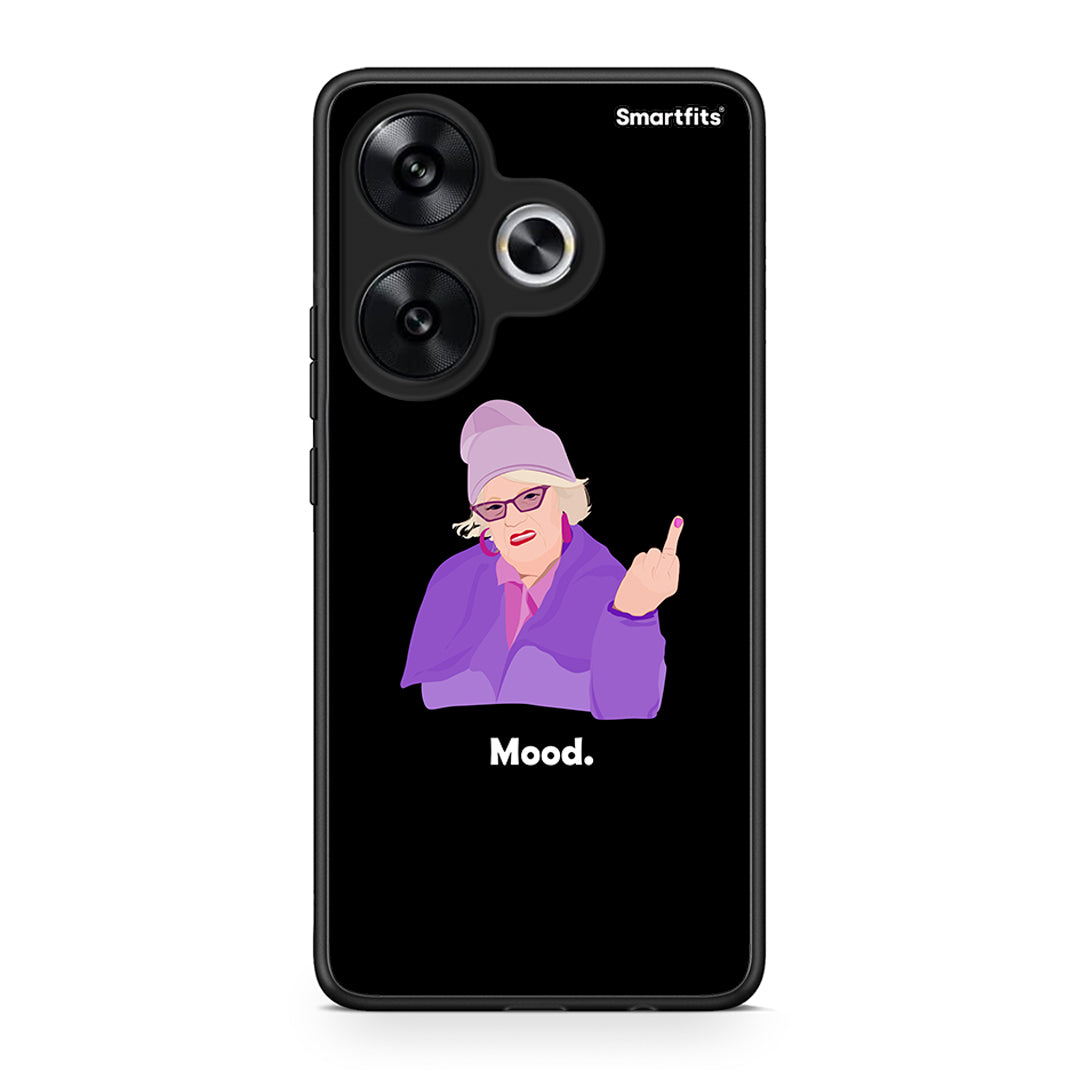 Xiaomi Poco F6 Grandma Mood Black θήκη από τη Smartfits με σχέδιο στο πίσω μέρος και μαύρο περίβλημα | Smartphone case with colorful back and black bezels by Smartfits