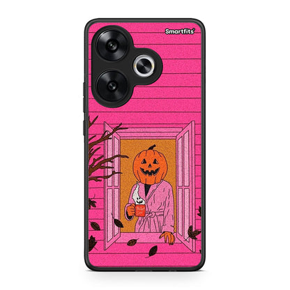 Xiaomi Poco F6 Halloween Pumpkin Lady Θήκη από τη Smartfits με σχέδιο στο πίσω μέρος και μαύρο περίβλημα | Smartphone case with colorful back and black bezels by Smartfits