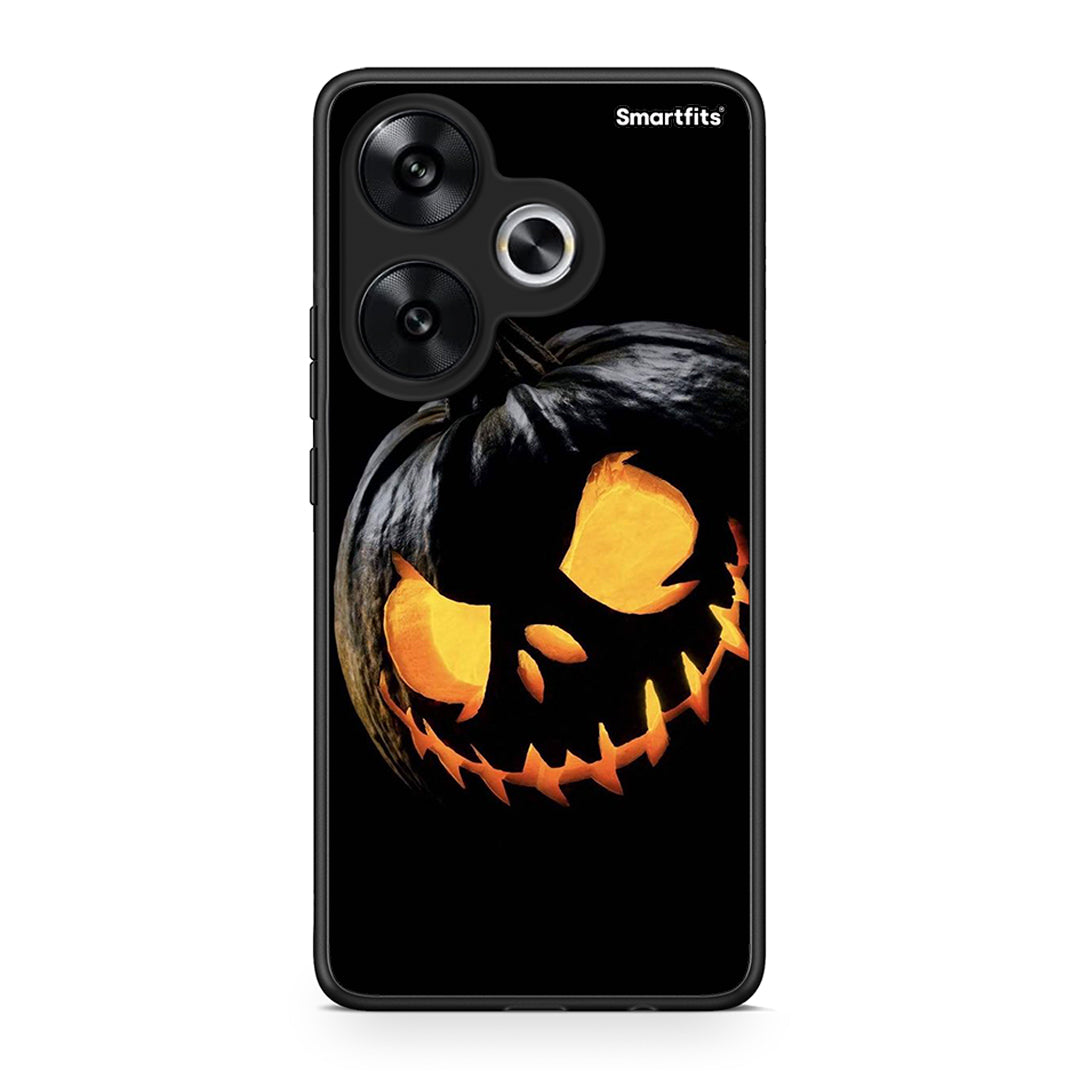 Xiaomi Poco F6 Halloween Scary Pumpkin Θήκη από τη Smartfits με σχέδιο στο πίσω μέρος και μαύρο περίβλημα | Smartphone case with colorful back and black bezels by Smartfits