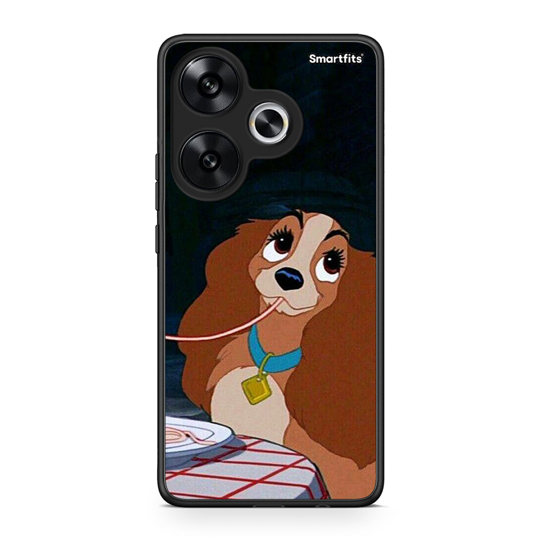 Xiaomi Poco F6 Lady And Tramp 2 Θήκη Αγίου Βαλεντίνου από τη Smartfits με σχέδιο στο πίσω μέρος και μαύρο περίβλημα | Smartphone case with colorful back and black bezels by Smartfits