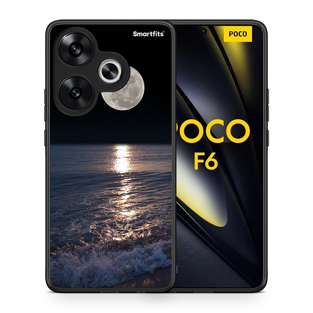 Θήκη Xiaomi Poco F6 Moon Landscape από τη Smartfits με σχέδιο στο πίσω μέρος και μαύρο περίβλημα | Xiaomi Poco F6 Moon Landscape case with colorful back and black bezels