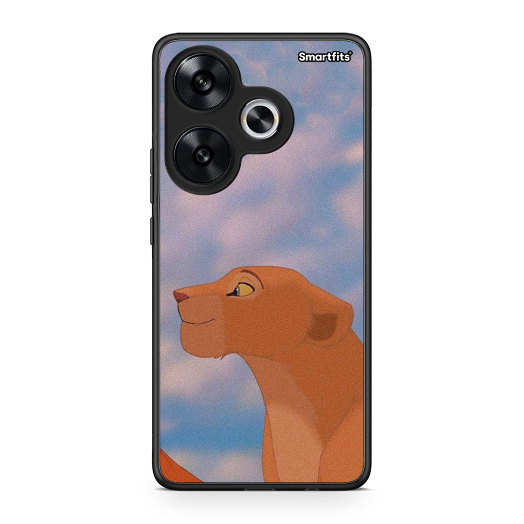 Xiaomi Poco F6 Lion Love 2 Θήκη Αγίου Βαλεντίνου από τη Smartfits με σχέδιο στο πίσω μέρος και μαύρο περίβλημα | Smartphone case with colorful back and black bezels by Smartfits