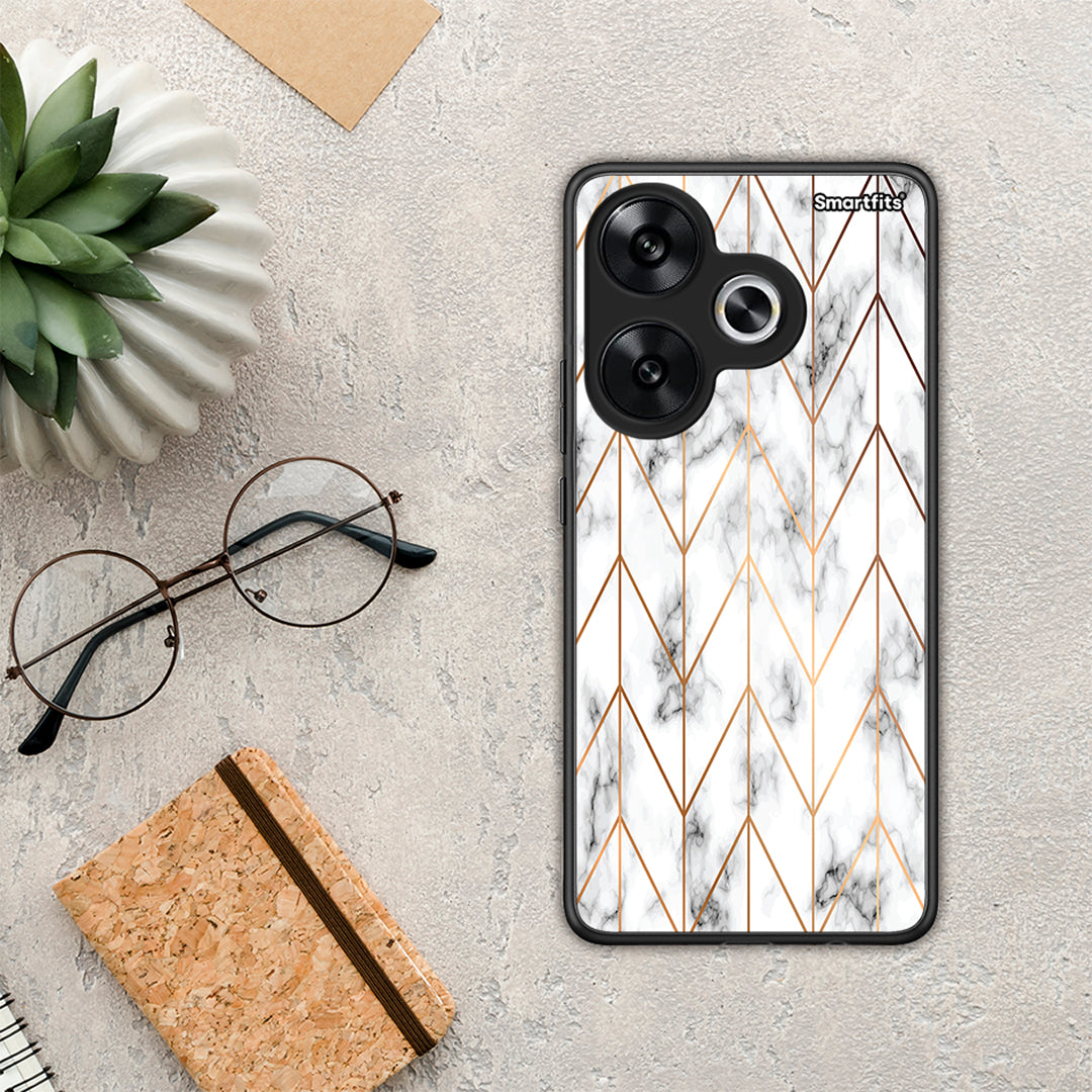 Marble Gold Geometric - Xiaomi Poco F6 θήκη