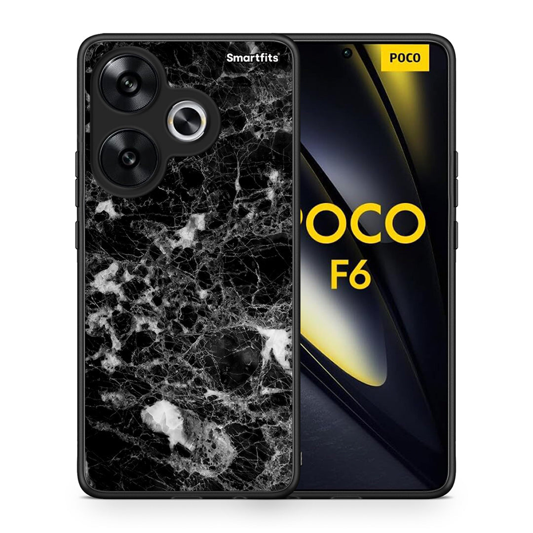 Θήκη Xiaomi Poco F6 Male Marble από τη Smartfits με σχέδιο στο πίσω μέρος και μαύρο περίβλημα | Xiaomi Poco F6 Male Marble case with colorful back and black bezels