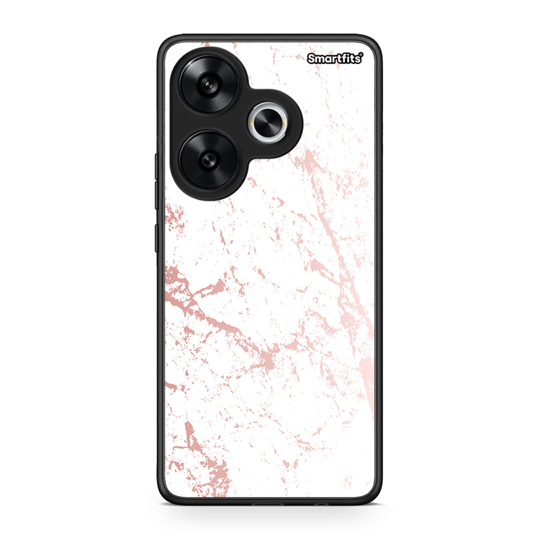 116 - Xiaomi Poco F6 Pink Splash Marble case, cover, bumper