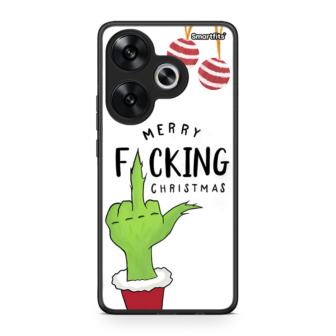 Xiaomi Poco F6 Merry F Xmas θήκη από τη Smartfits με σχέδιο στο πίσω μέρος και μαύρο περίβλημα | Smartphone case with colorful back and black bezels by Smartfits