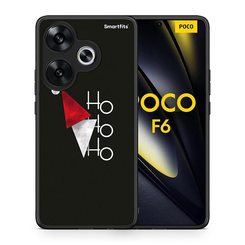 Θήκη Xiaomi Poco F6 Minimal Christmas από τη Smartfits με σχέδιο στο πίσω μέρος και μαύρο περίβλημα | Xiaomi Poco F6 Minimal Christmas case with colorful back and black bezels