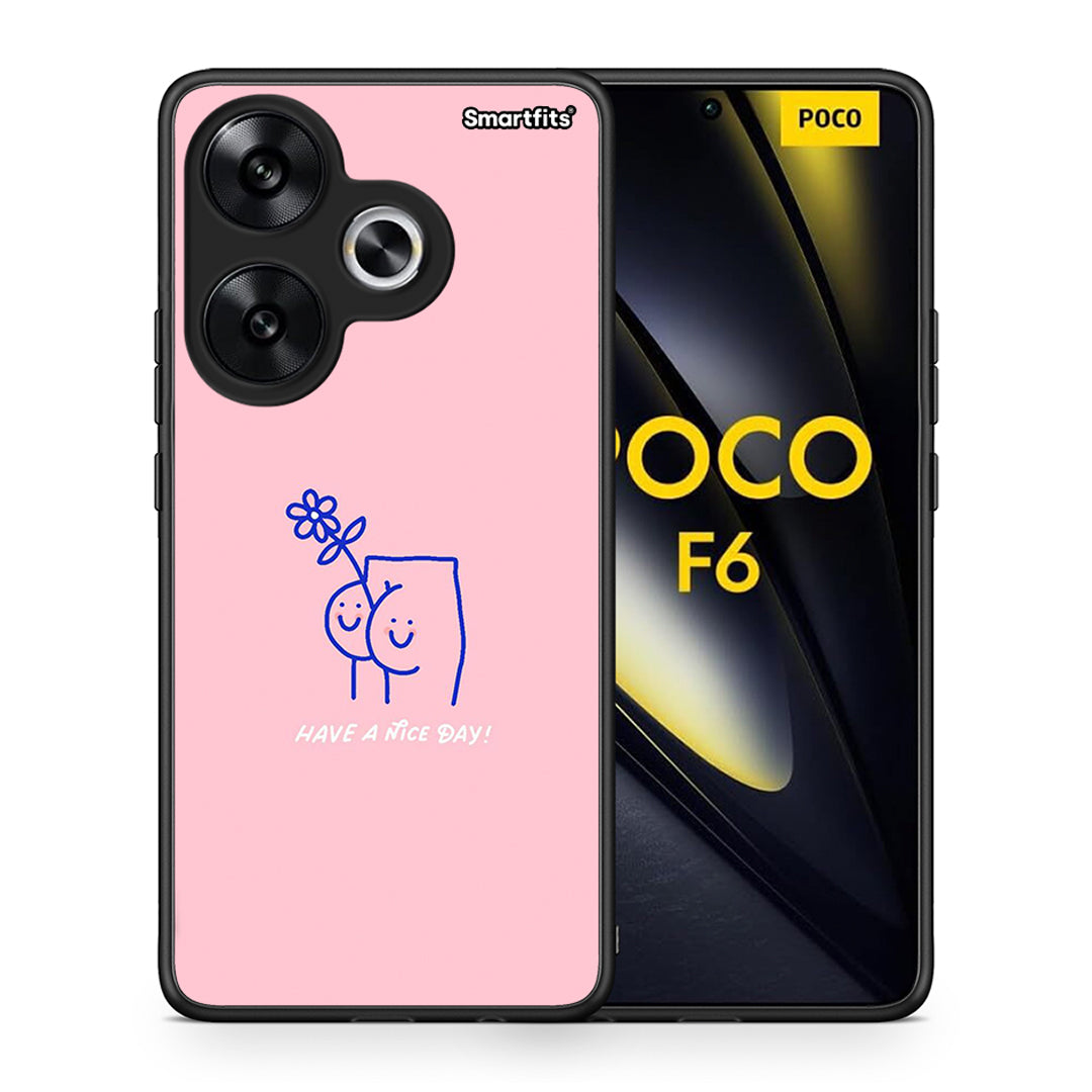 Θήκη Xiaomi Poco F6 Nice Day από τη Smartfits με σχέδιο στο πίσω μέρος και μαύρο περίβλημα | Xiaomi Poco F6 Nice Day case with colorful back and black bezels