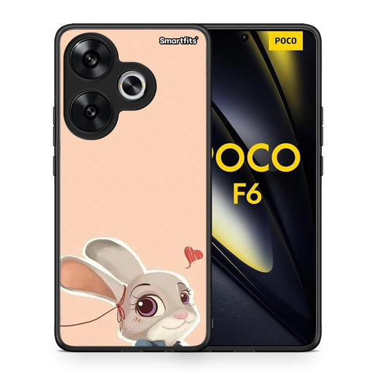 Θήκη Xiaomi Poco F6 Nick Wilde And Judy Hopps Love 2 από τη Smartfits με σχέδιο στο πίσω μέρος και μαύρο περίβλημα | Xiaomi Poco F6 Nick Wilde And Judy Hopps Love 2 case with colorful back and black bezels