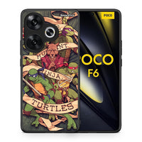 Thumbnail for Θήκη Xiaomi Poco F6 Ninja Turtles από τη Smartfits με σχέδιο στο πίσω μέρος και μαύρο περίβλημα | Xiaomi Poco F6 Ninja Turtles case with colorful back and black bezels