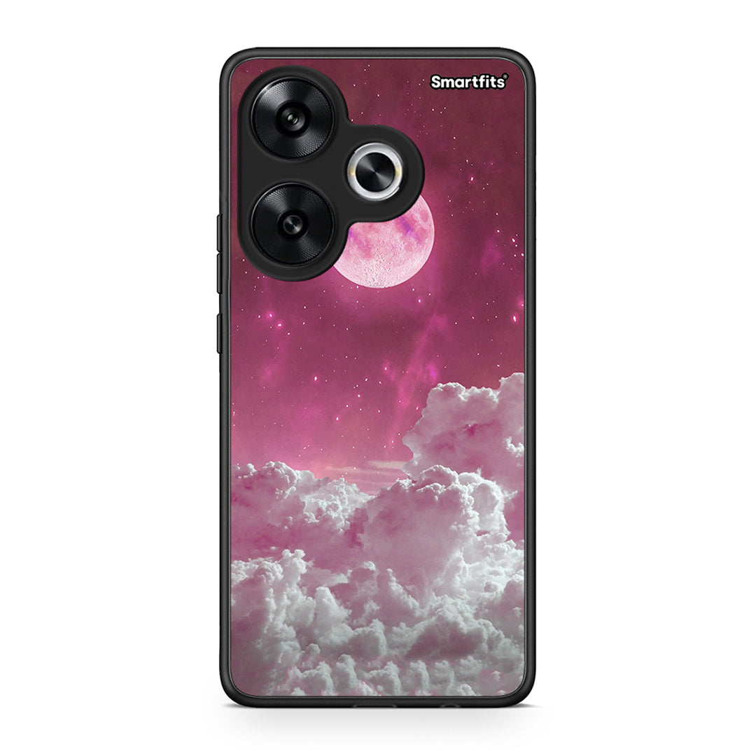 Xiaomi Poco F6 Pink Moon Θήκη από τη Smartfits με σχέδιο στο πίσω μέρος και μαύρο περίβλημα | Smartphone case with colorful back and black bezels by Smartfits