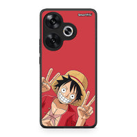 Thumbnail for Xiaomi Poco F6 Pirate Luffy Θήκη από τη Smartfits με σχέδιο στο πίσω μέρος και μαύρο περίβλημα | Smartphone case with colorful back and black bezels by Smartfits