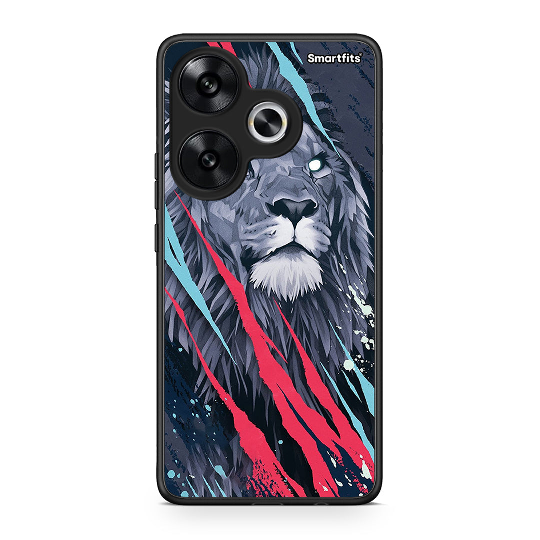 4 - Xiaomi Poco F6 Lion Designer PopArt case, cover, bumper