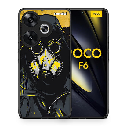 Θήκη Xiaomi Poco F6 Mask PopArt από τη Smartfits με σχέδιο στο πίσω μέρος και μαύρο περίβλημα | Xiaomi Poco F6 Mask PopArt case with colorful back and black bezels