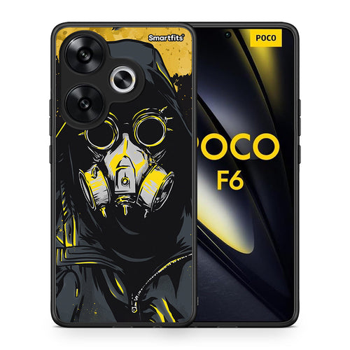 Θήκη Xiaomi Poco F6 Mask PopArt από τη Smartfits με σχέδιο στο πίσω μέρος και μαύρο περίβλημα | Xiaomi Poco F6 Mask PopArt case with colorful back and black bezels