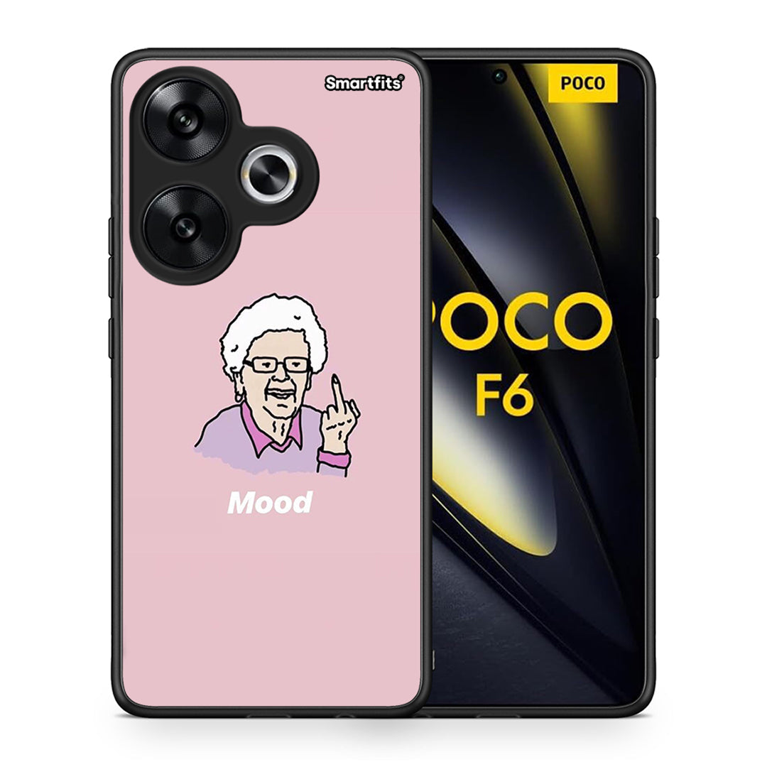 Θήκη Xiaomi Poco F6 Mood PopArt από τη Smartfits με σχέδιο στο πίσω μέρος και μαύρο περίβλημα | Xiaomi Poco F6 Mood PopArt case with colorful back and black bezels