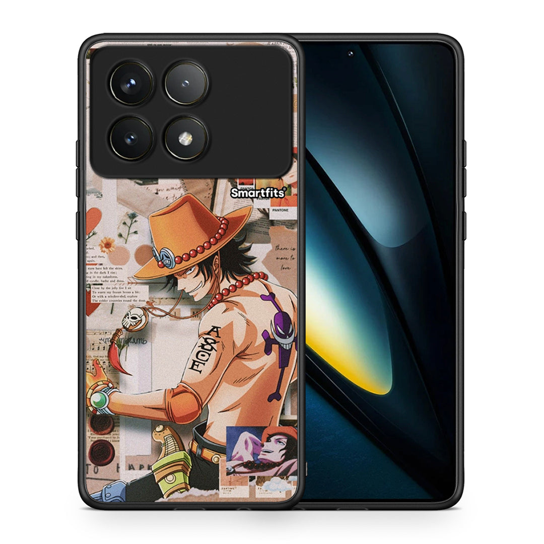 Θήκη Xiaomi Poco F6 Pro 5G Anime Collage από τη Smartfits με σχέδιο στο πίσω μέρος και μαύρο περίβλημα | Xiaomi Poco F6 Pro 5G Anime Collage case with colorful back and black bezels