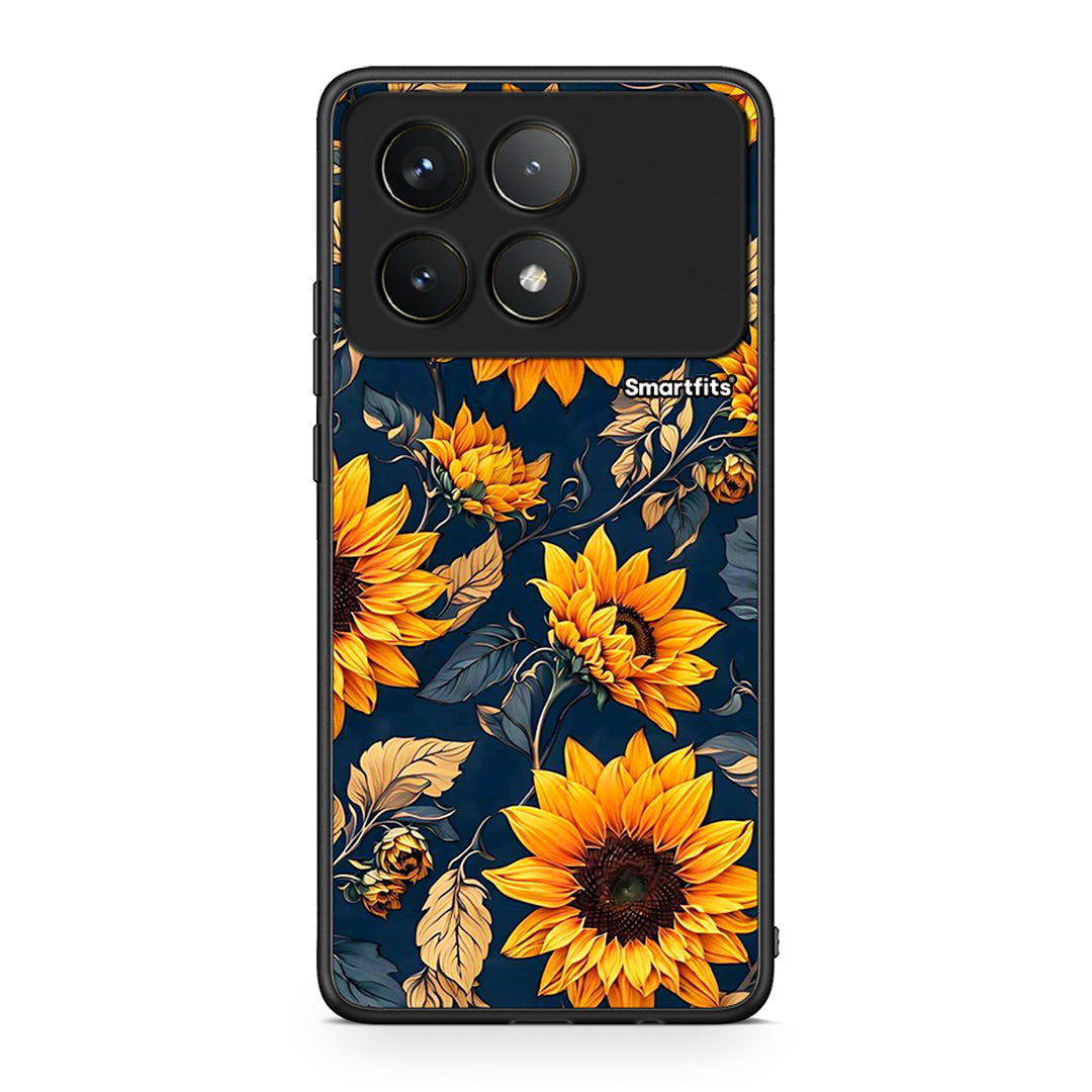 Xiaomi Poco F6 Pro 5G Autumn Sunflowers Θήκη από τη Smartfits με σχέδιο στο πίσω μέρος και μαύρο περίβλημα | Smartphone case with colorful back and black bezels by Smartfits