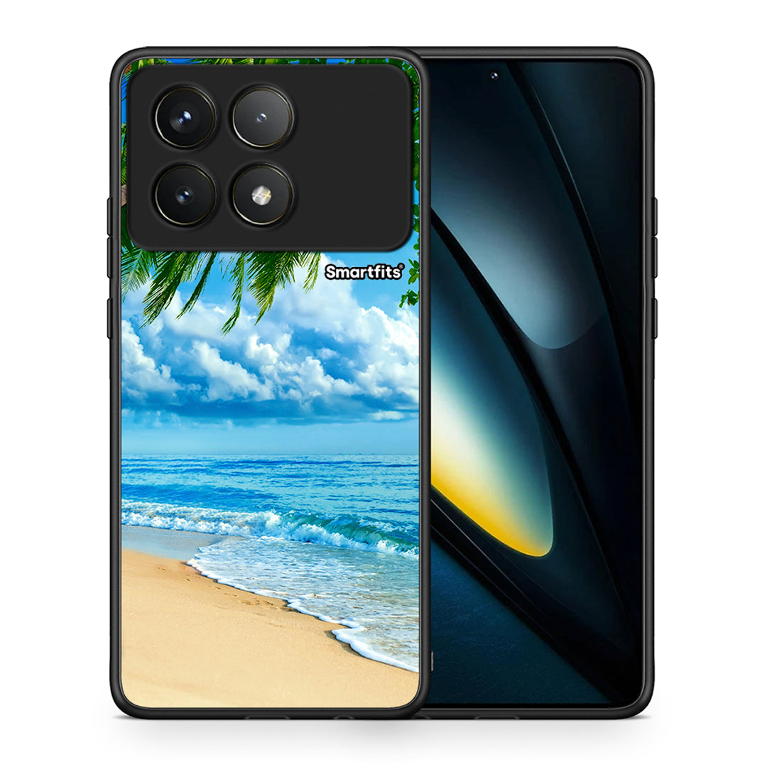 Θήκη Xiaomi Poco F6 Pro 5G Beautiful Beach από τη Smartfits με σχέδιο στο πίσω μέρος και μαύρο περίβλημα | Xiaomi Poco F6 Pro 5G Beautiful Beach case with colorful back and black bezels
